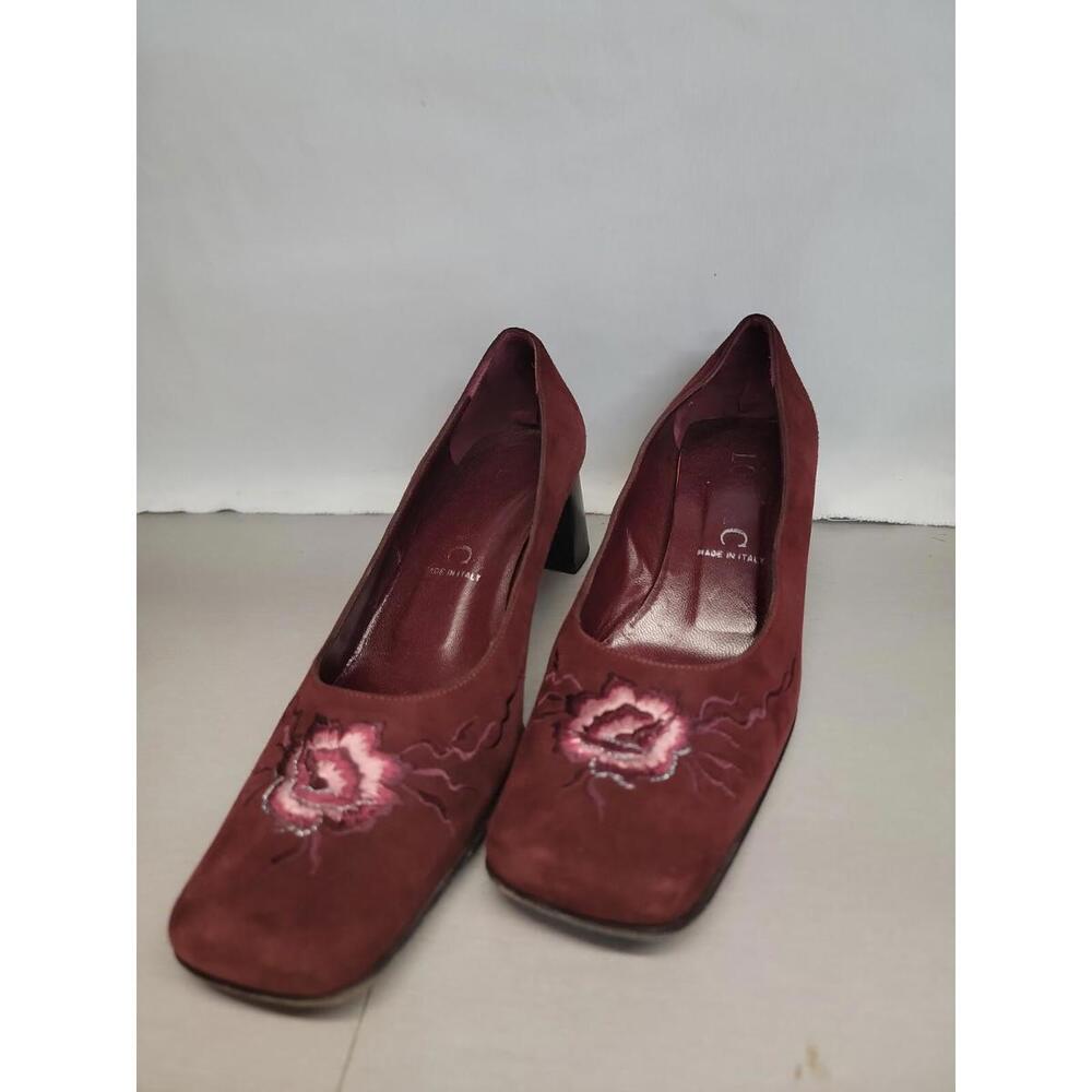 Lavorazione Artigiana Made in Italy Designer Vintage Women's Red Shoes Size 37.5